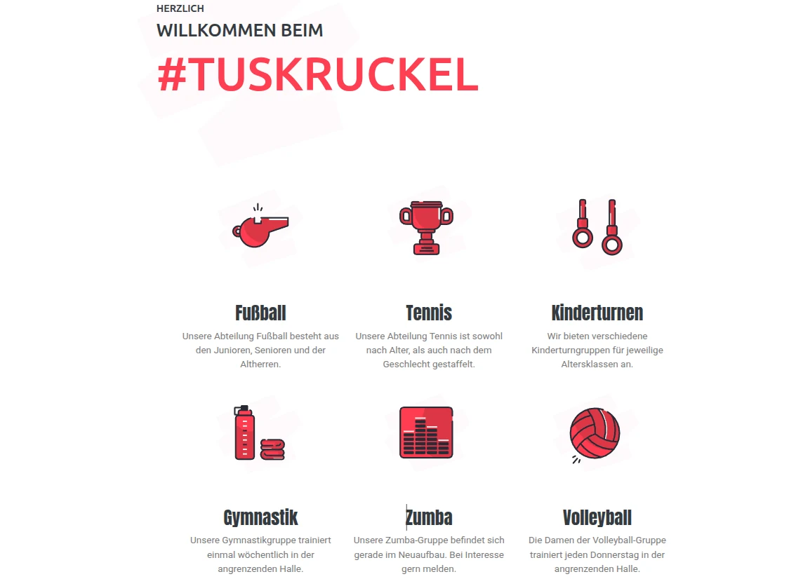 Website-Referenz des TuS Kruckel 1910 e. V.
